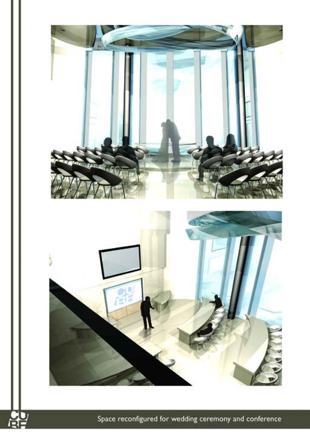 Council Chambers | Council Chambers, Corby Cube - in conference and wedding ceremony mode | Interior Designers